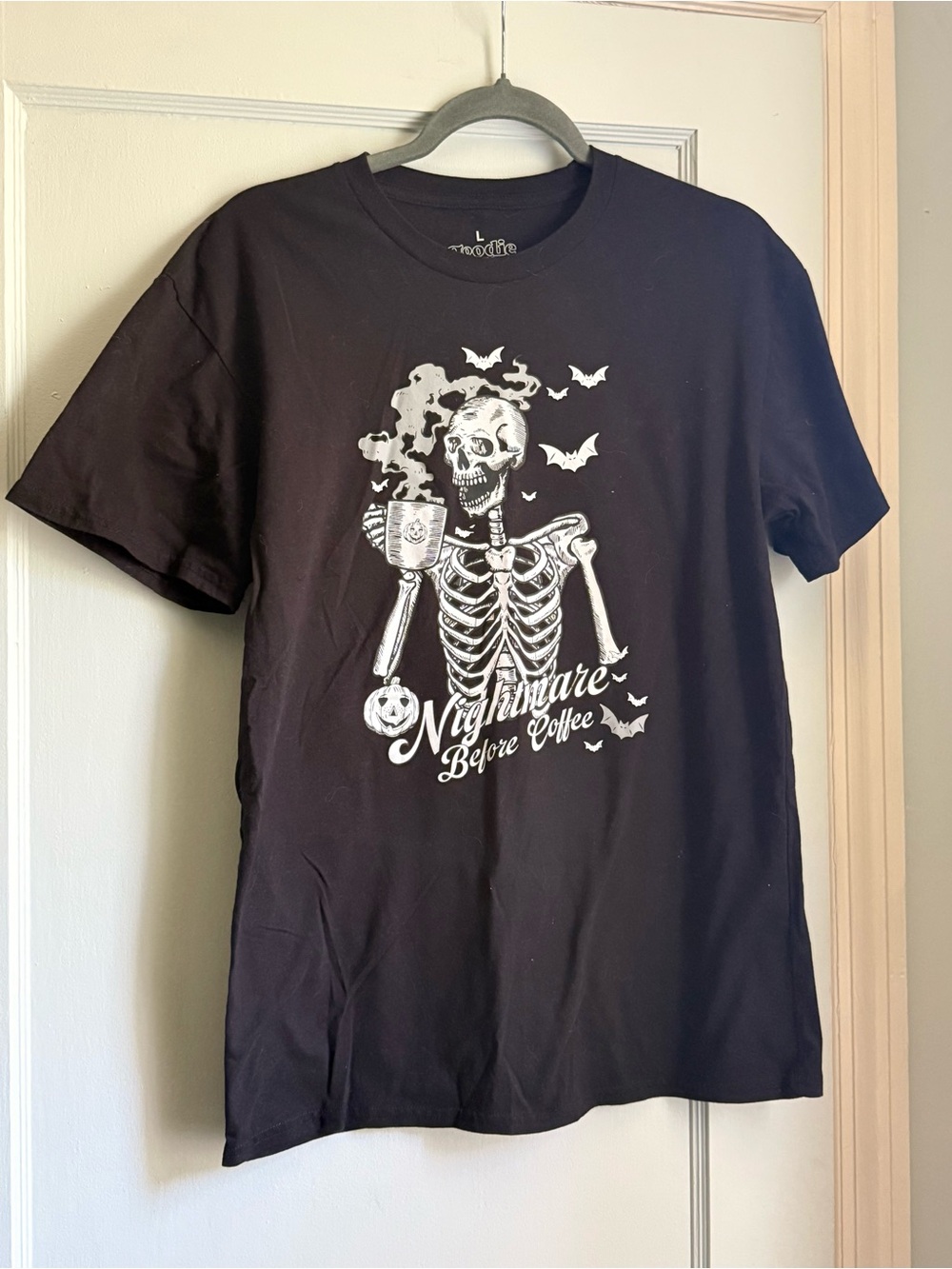 Skeleton 💀 “Nightmare Before Coffee” Graphic Short Sleeve Tee